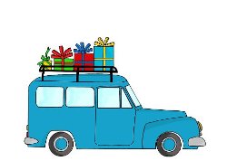 Car with gifts